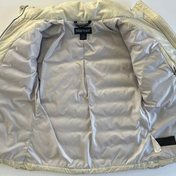 Marmot Hailey 700 Goose Down Fill Sterling Ivory Jacket Women's Size Medium - Picture 4 of 15